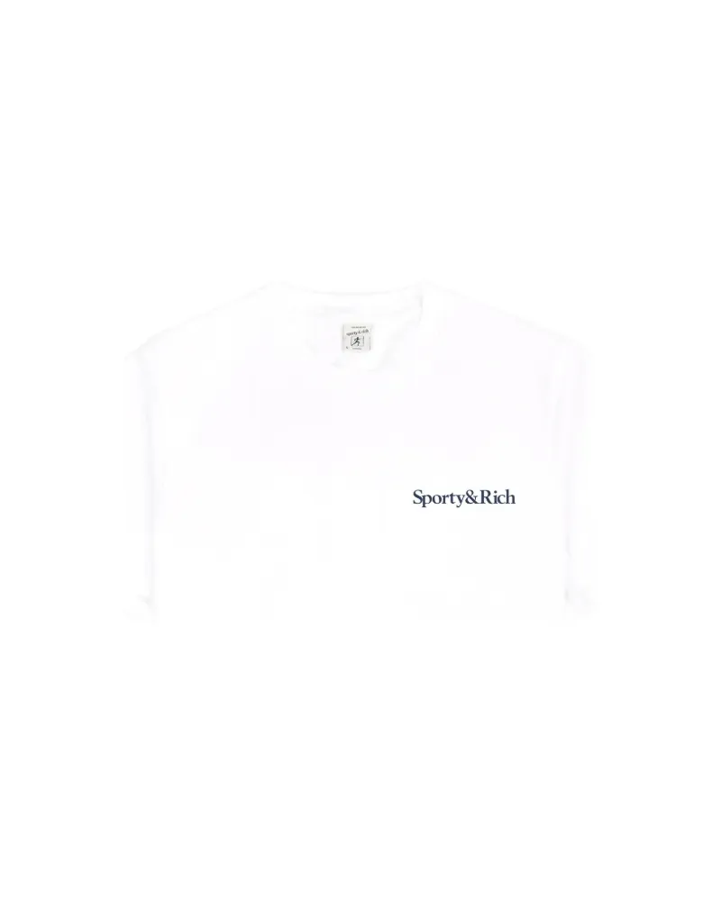 SPORTY & RICH T-Shirt mit Logo - Weiß Weiß