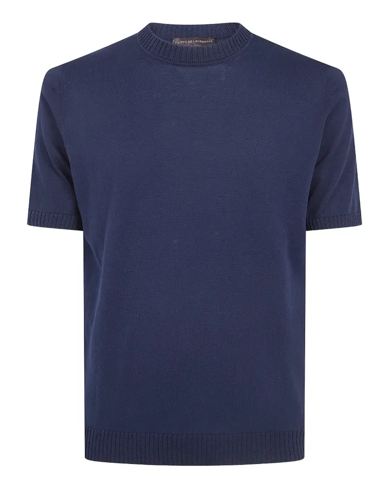 Filippo de Laurentiis fine-knit t-shirt - Blau Blau