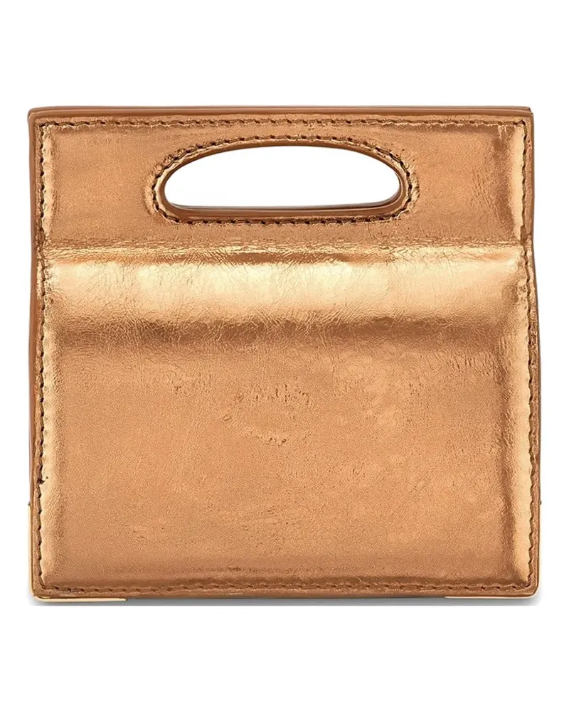 Tyler Ellis micro Stella metallic-leather tote bag - Gold Gold