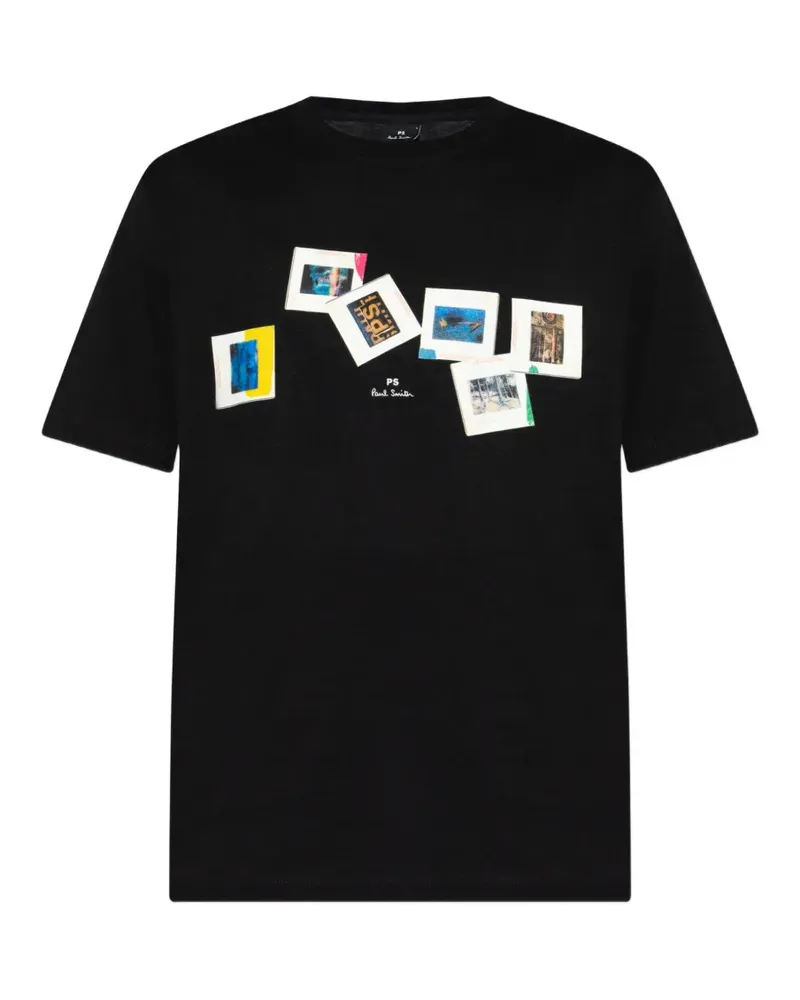 Paul Smith Slides T-Shirt mit grafischem Print - Schwarz Schwarz