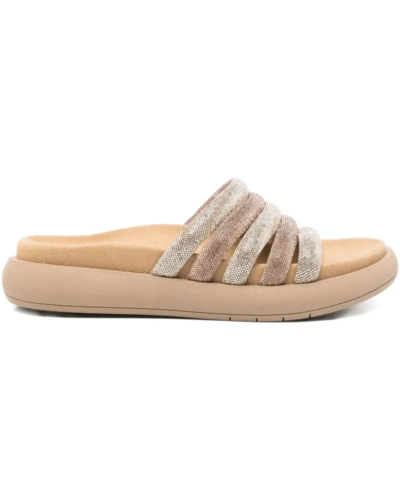 Gabor multi-straps slides - Gold Gold