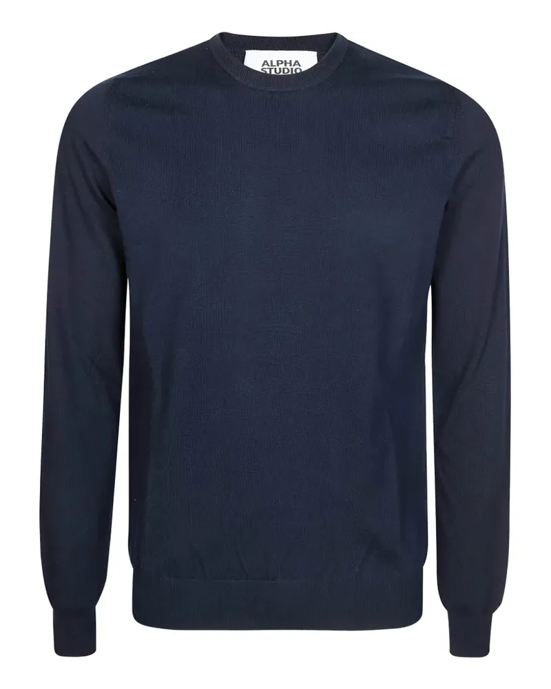 Alpha Studio Langarmshirt mit Rundhalsausschnitt - Blau Blau