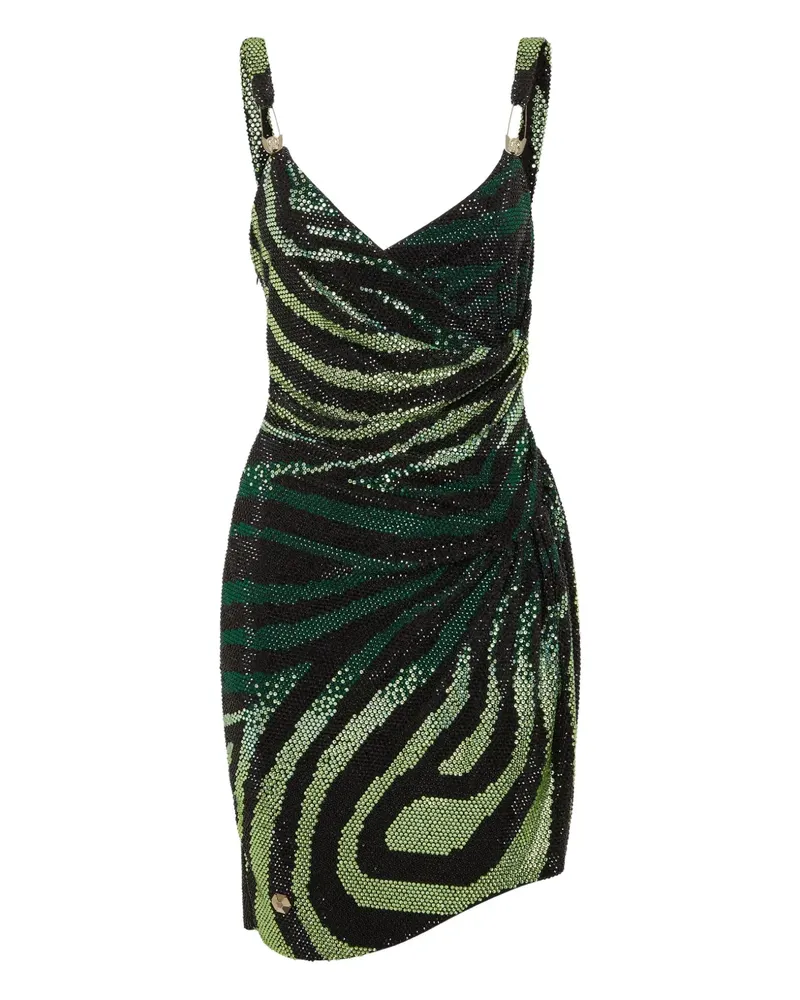 Philipp Plein Mini Dress Crystal' - Grün Grün