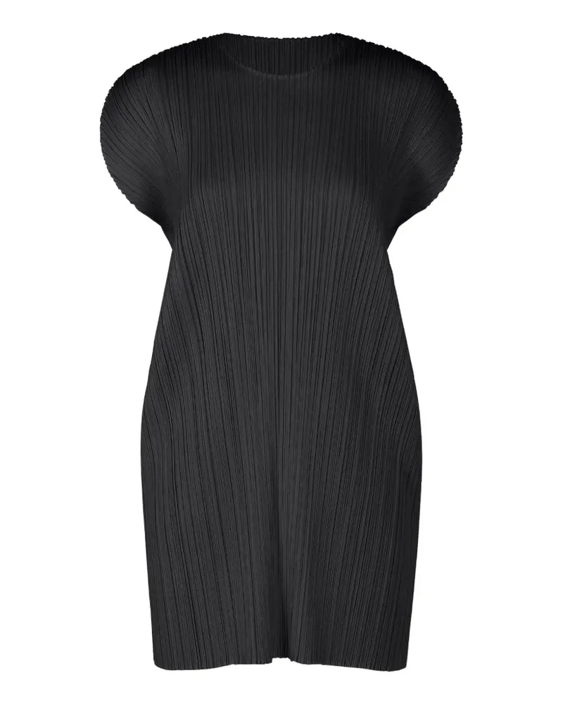 Issey Miyake plissé-effect mini dress - Schwarz Schwarz