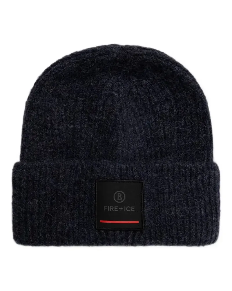 Bogner Fire & Ice Fire+Ice Beanie mit Logo-Patch - Blau Blau