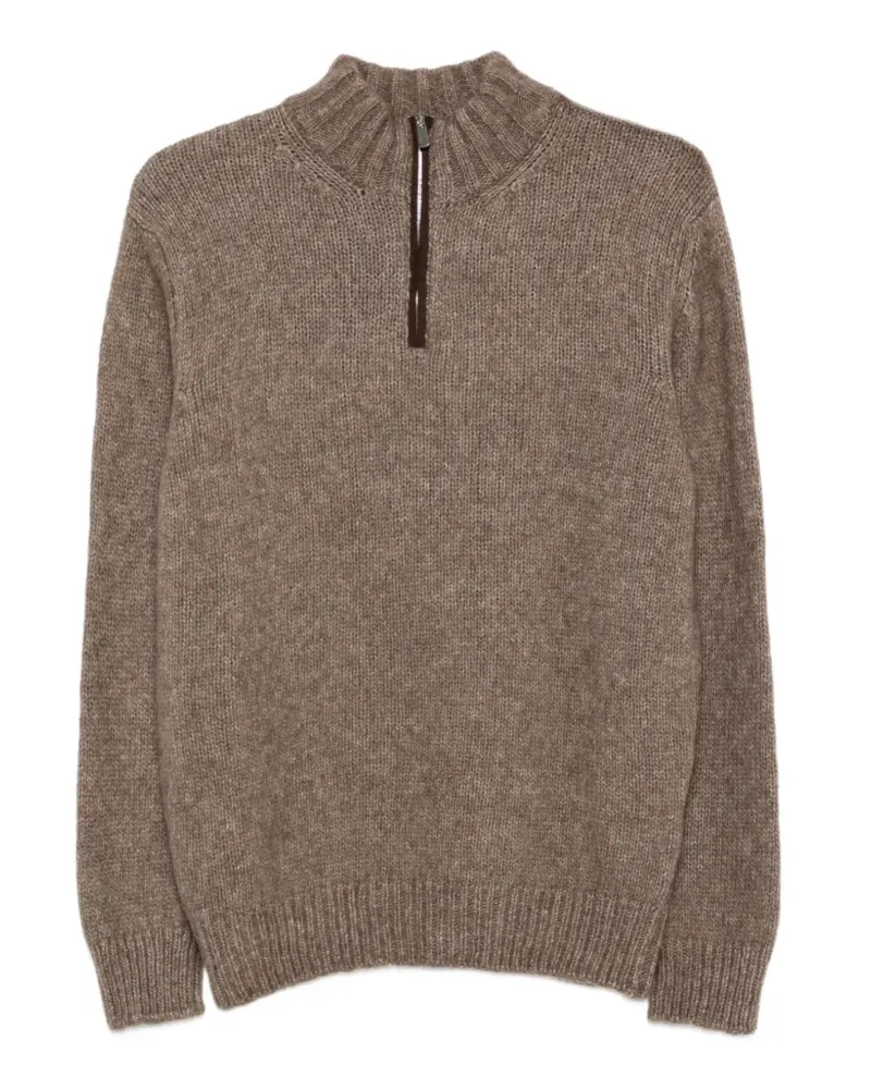 Fedeli Strickpullover mit Reißverschluss - Braun Braun