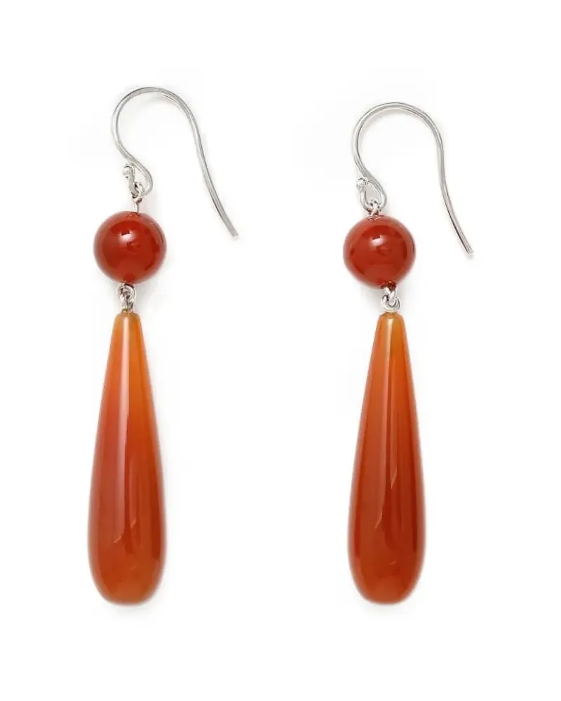 Sophie Buhai Isadore carnelian drop earrings - Orange Orange