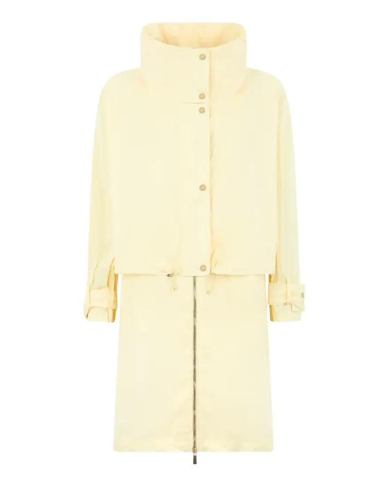 MOORER high-collar zip-up coat - Gelb Gelb
