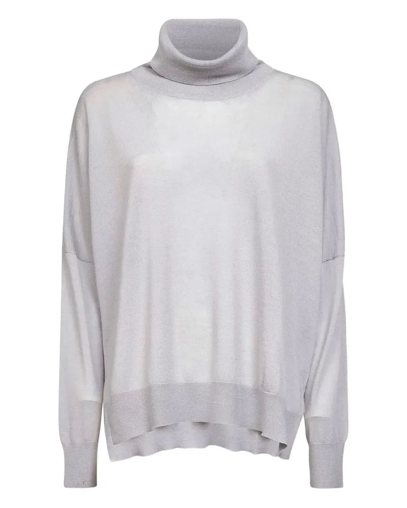 Blanca ribbed turtleneck sweater - Grau Grau