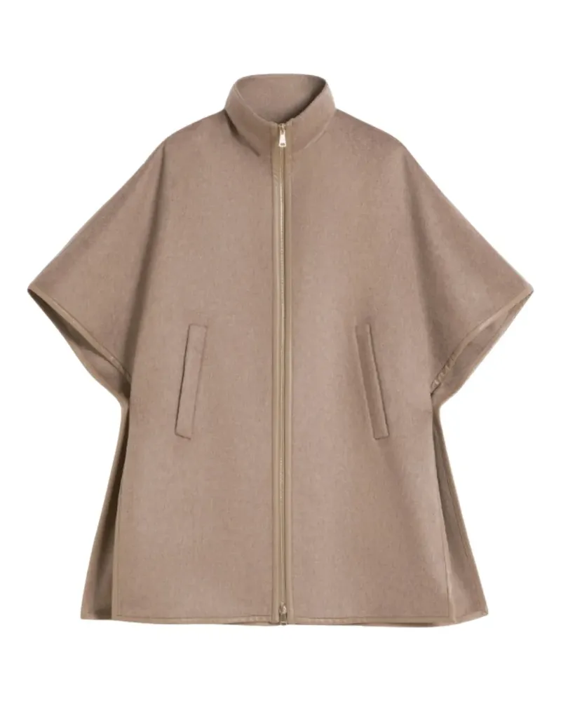 Max Mara Oca Cape mit Reißverschlusstasche - Nude Nude