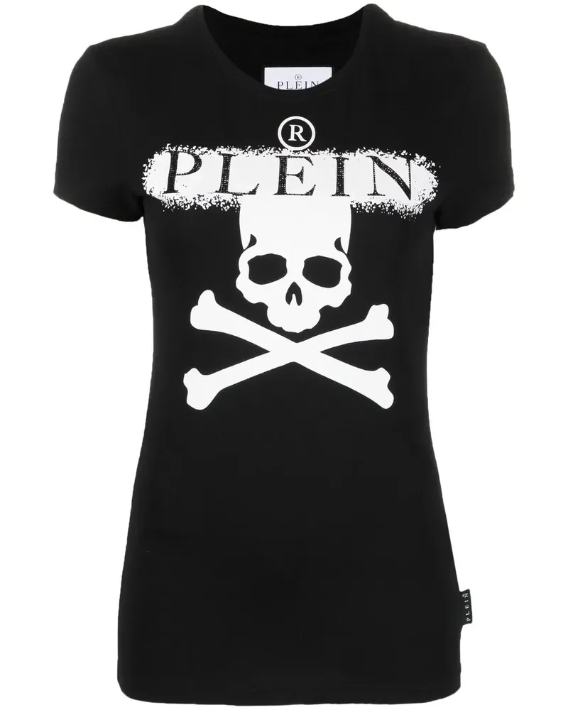 Philipp Plein T-Shirt mit Totenkopf-Print - Schwarz Schwarz