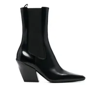 Stiefel mit Design-Absatz 95mm - Schwarz