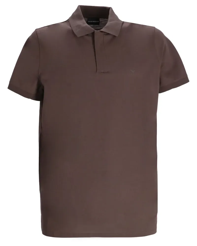Emporio Armani Poloshirt mit Logo-Patch - Braun Braun