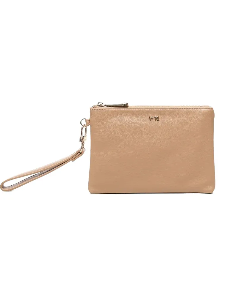 V°73 Clutch mit Logo - Nude Nude
