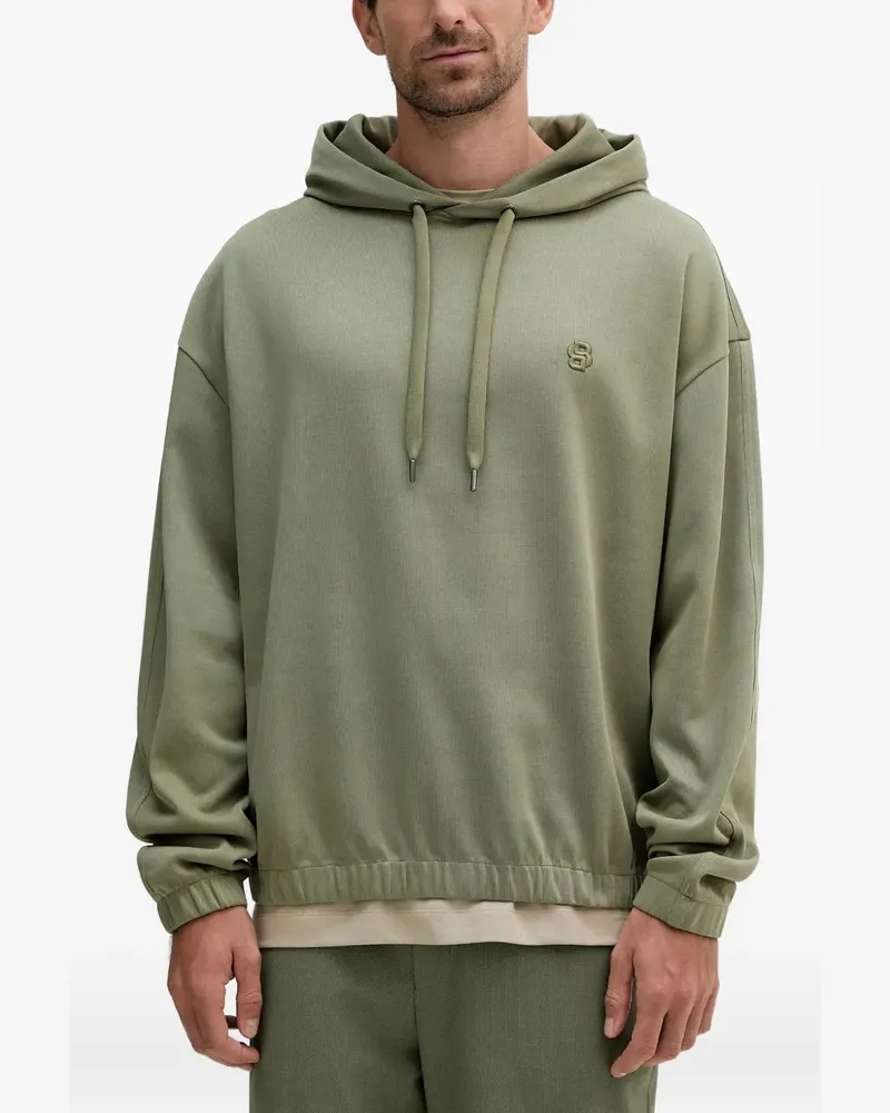 HUGO BOSS Stevens Hoodie mit Logo-Stickerei - Grün Grün