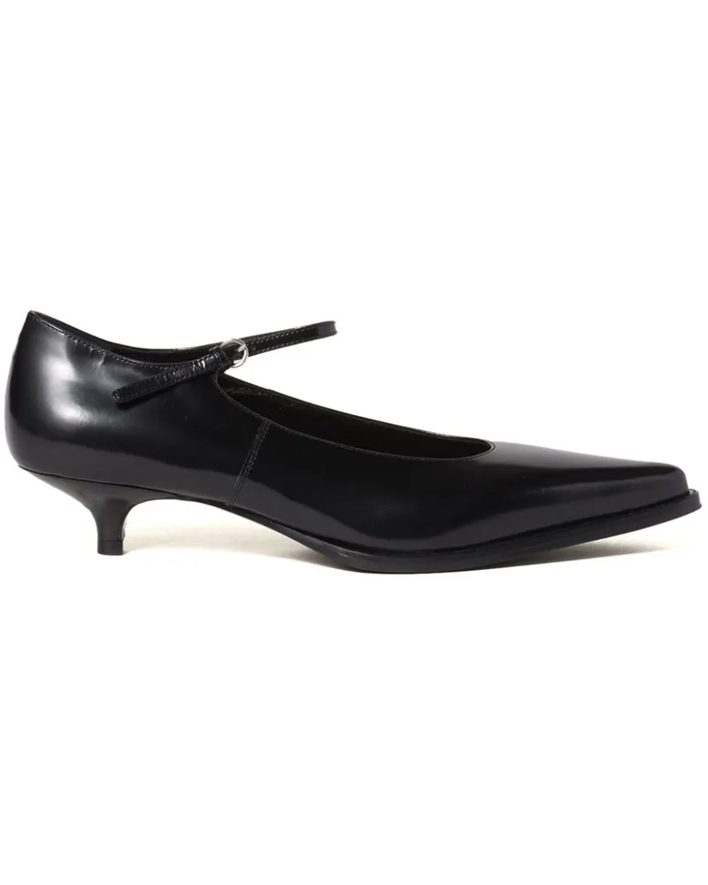 Miu Miu Pumps aus gebürstetem Leder 35mm - Schwarz Schwarz