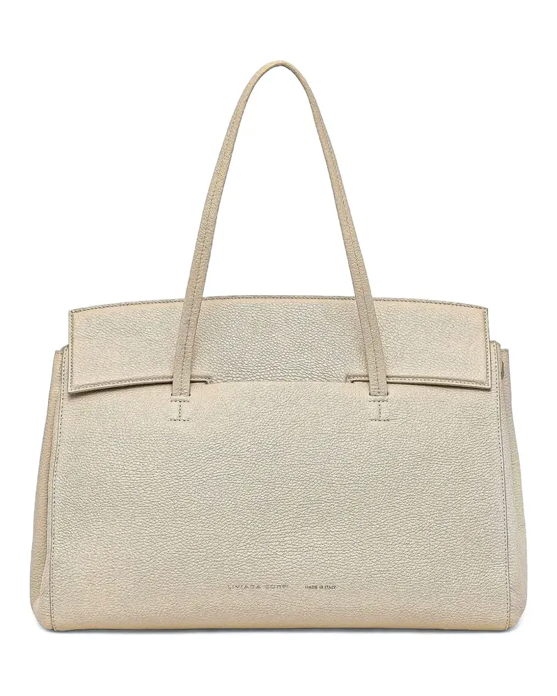 Liviana Conti leather tote bag - Nude Nude
