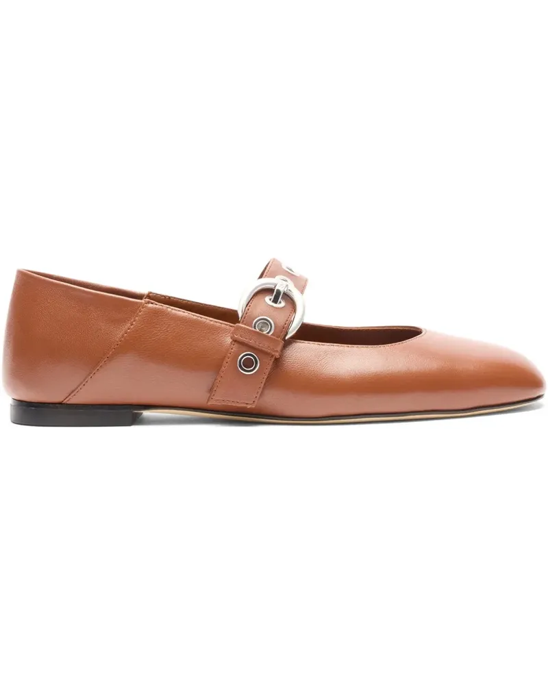 Stuart Weitzman Supermoto Mary Janes mit Schnallendetail - Braun Braun