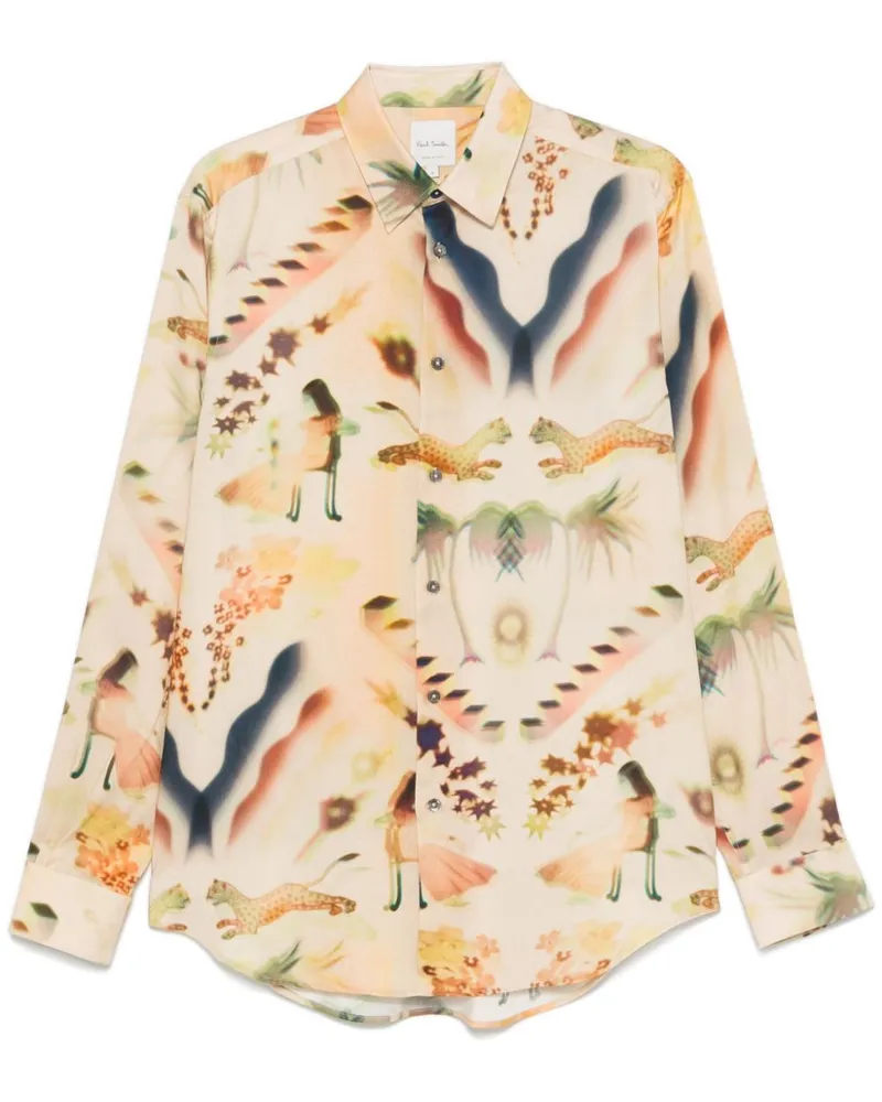 Paul Smith Hemd mit grafischem Print - Nude Nude