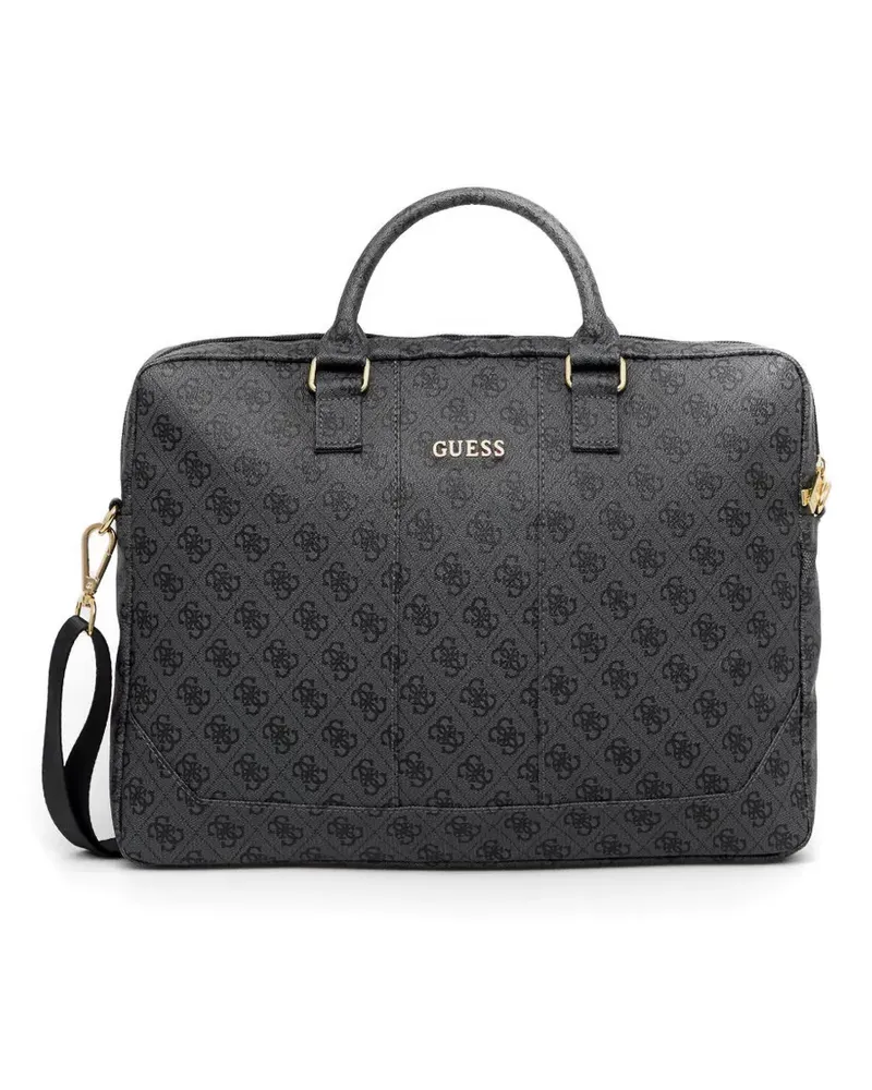 Guess Laptoptasche mit Monogramm - Grau Grau