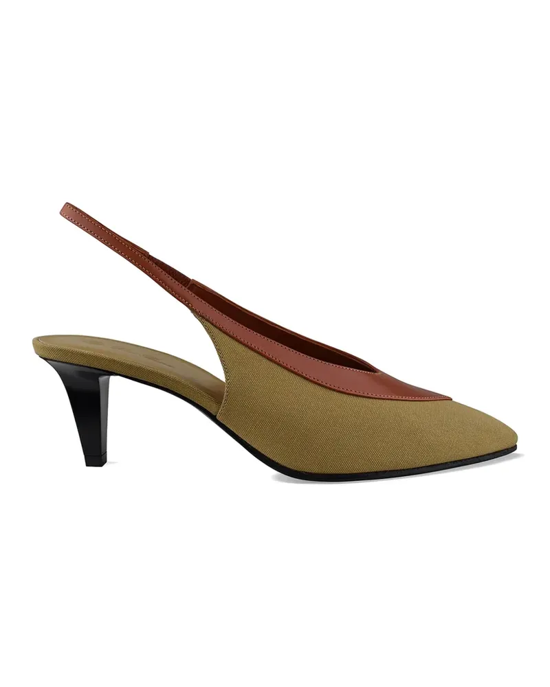 Loro Piana Rebecca canvas leather pumps - Grün Grün