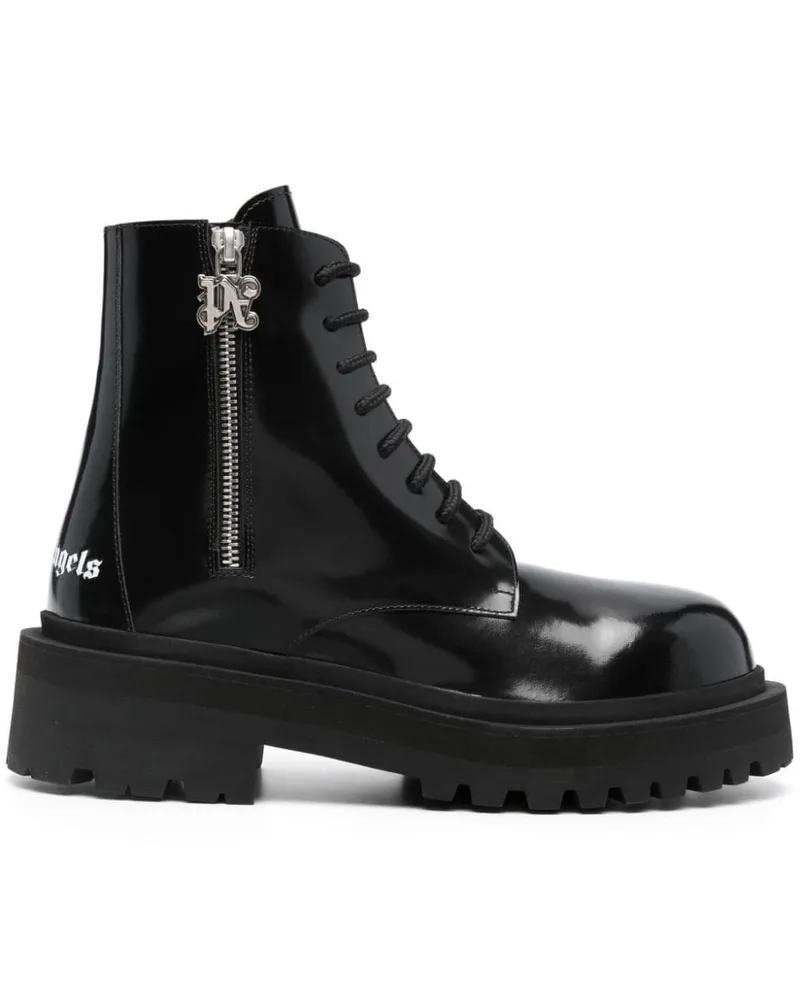 Palm Angels Stiefeletten mit Logo Schwarz