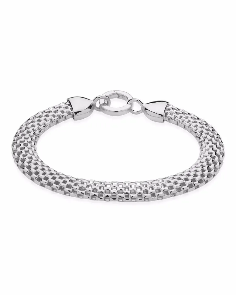 Monica Vinader Heirloom gewebtes Kettenarmband - Silber Silber