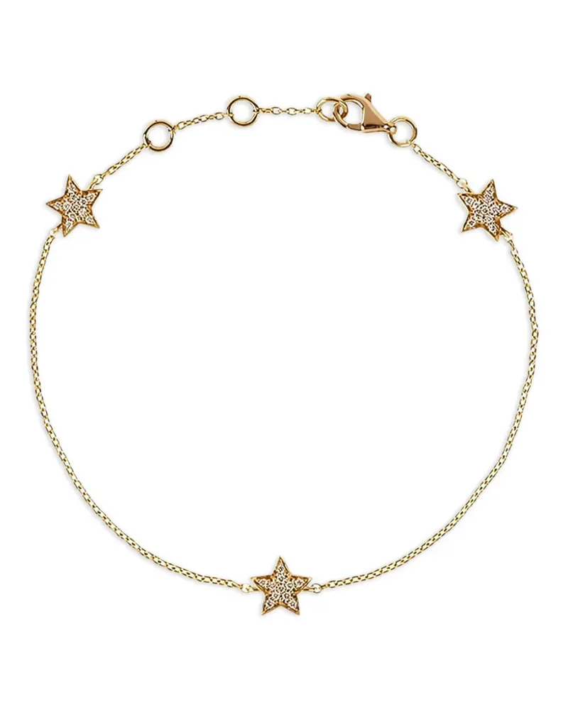 Alinka 18kt Stasia Mini Triple Star Gelbgoldarmband mit Diamant Gold