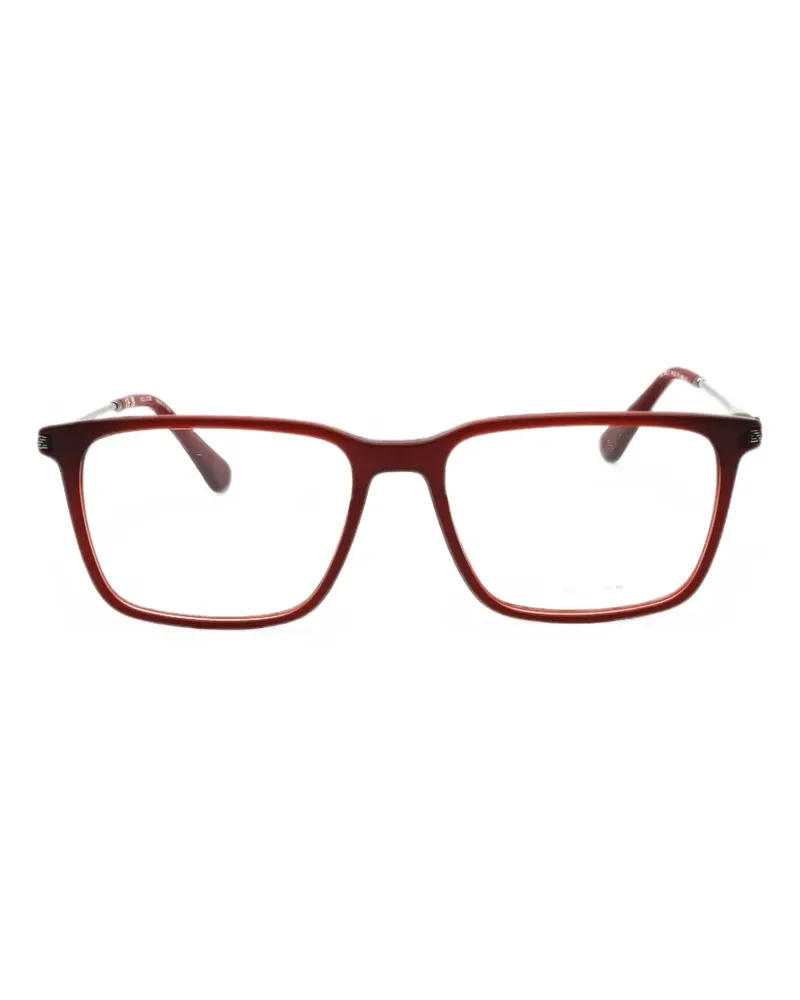 Police Brille mit eckigem Gestell - Rot Rot