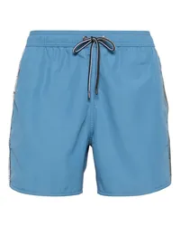 Emporio Armani Badeshorts mit Logo-Streifen Blau