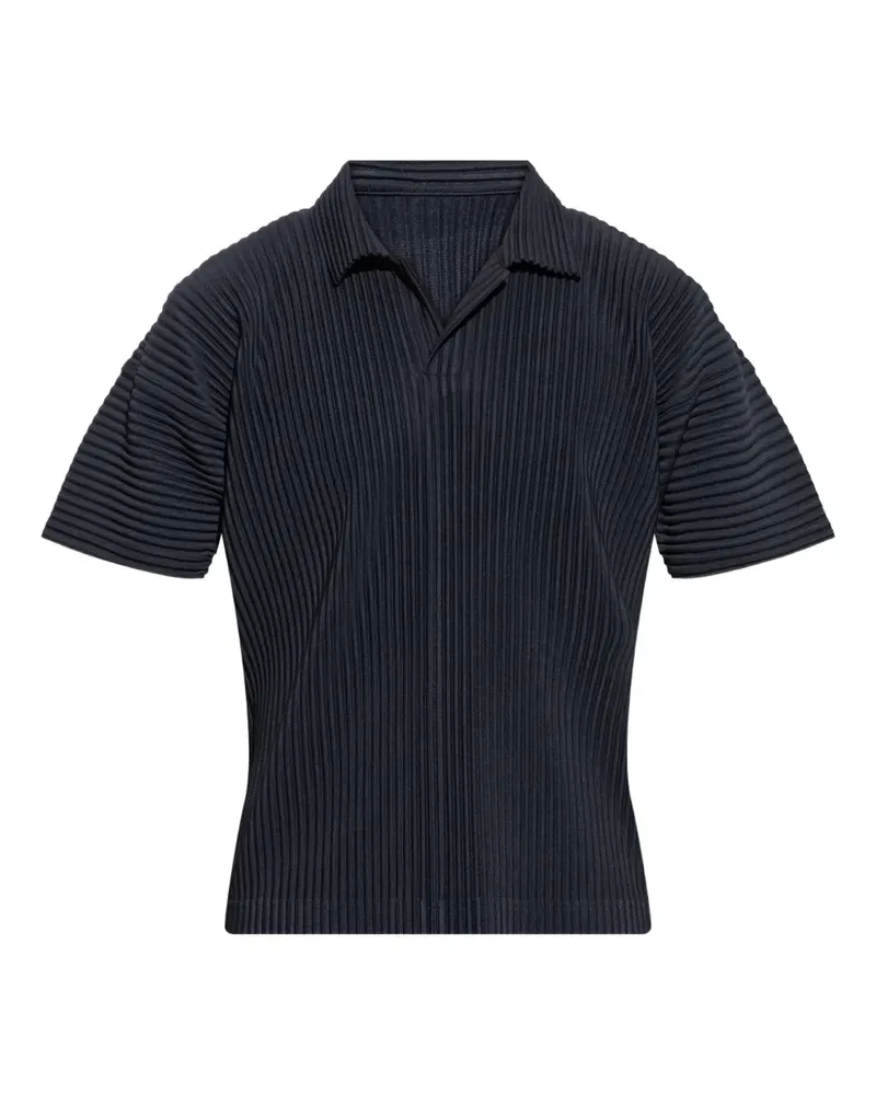 Issey Miyake T-Shirt mit Falten - Blau Blau