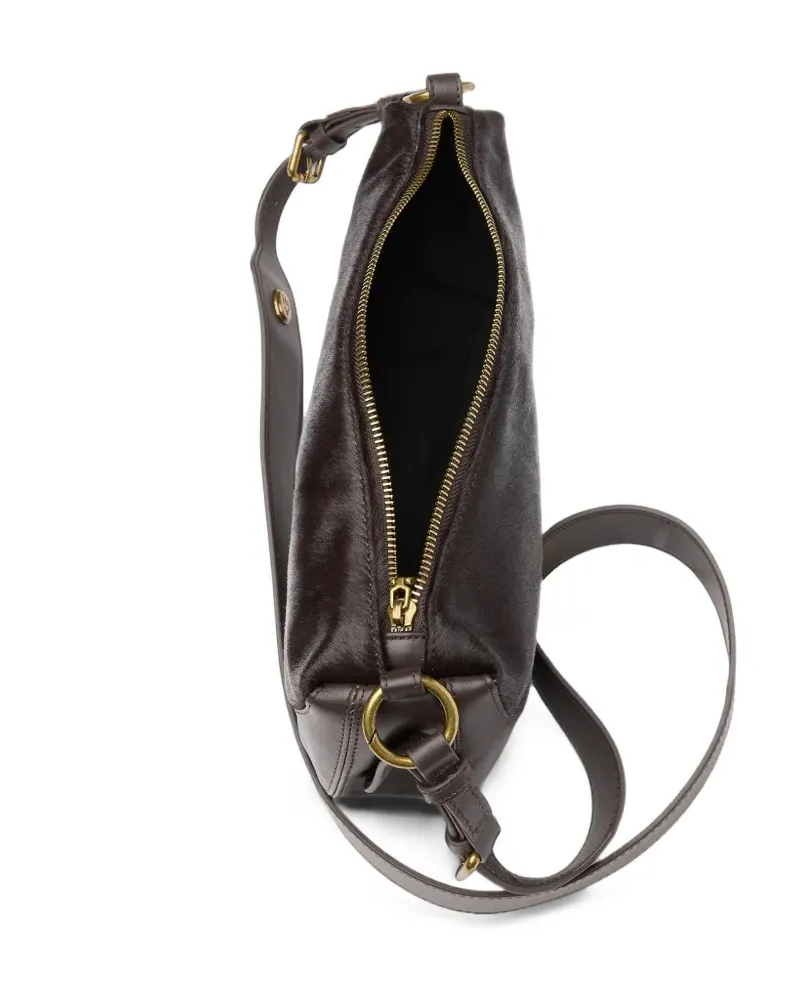ash Astrid Schultertasche aus Kalbshaar - Braun Braun