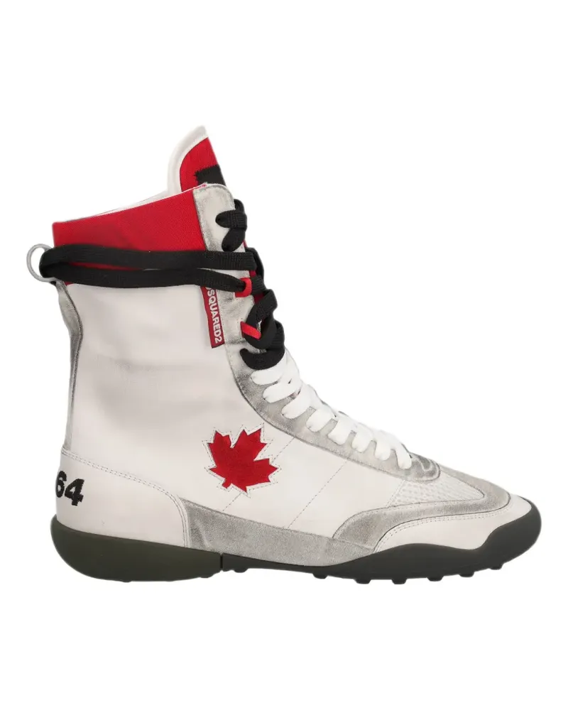 Dsquared2 High-Top-Sneakers mit Reißverschluss - Weiß Weiß