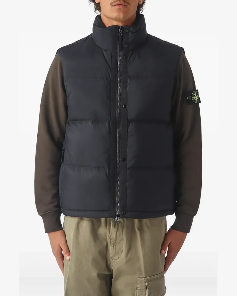 Stone Island G100004 matte Ripstop Cordura® Advanced Fabric Weste - Schwarz Schwarz