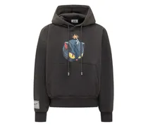 Kithho graphic-print hoodie - Schwarz
