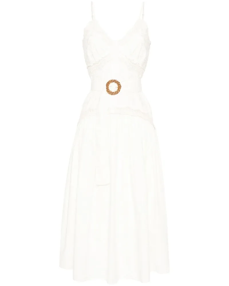 Twin-Set Kleid mit Blumenstickerei - Nude Nude