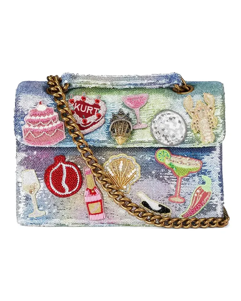 Kurt Geiger Schultertasche mit Pailletten - Silber Silber