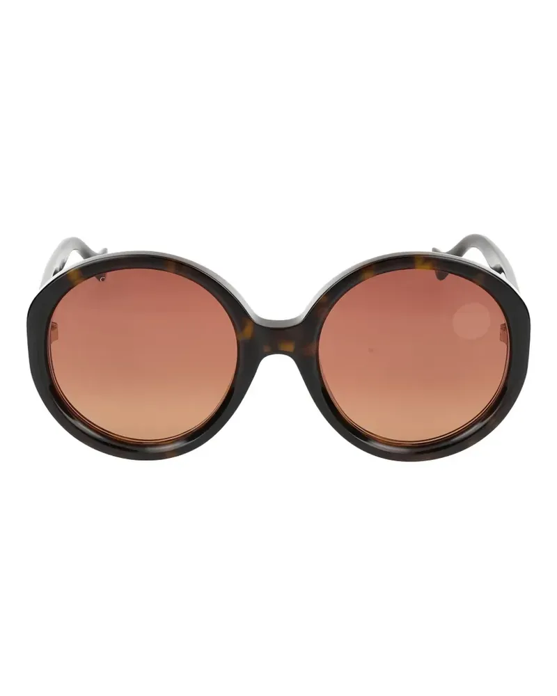 Gucci Interlocking G round-frame sunglasses - Braun Braun