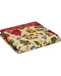 Gucci Gesteppte Decke mit Blumen-Print Rot