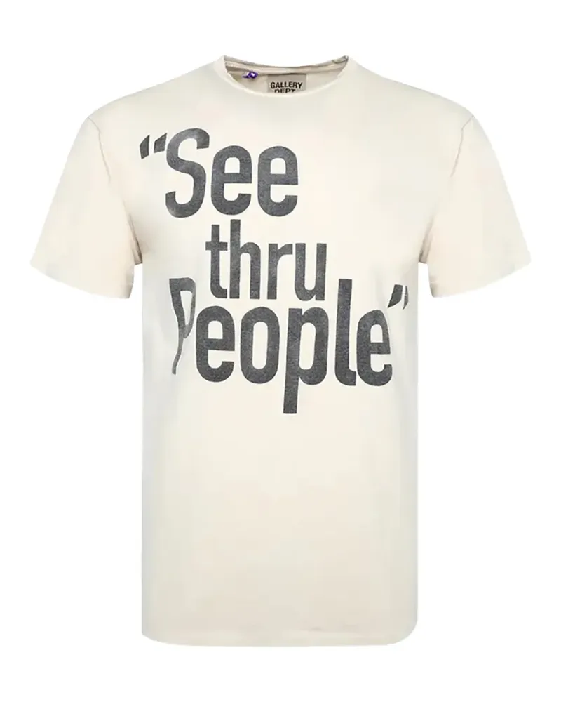 GALLERY DEPT. slogan-print T-shirt - Nude Nude