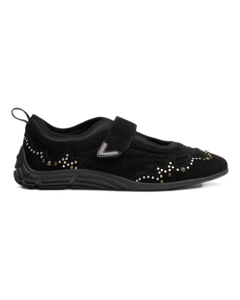 ash Magda Slip-On-Sneakers mit Nieten - Schwarz Schwarz