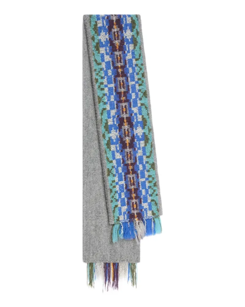 Dries van Noten Schal mit Jacquardmuster - Grau Grau
