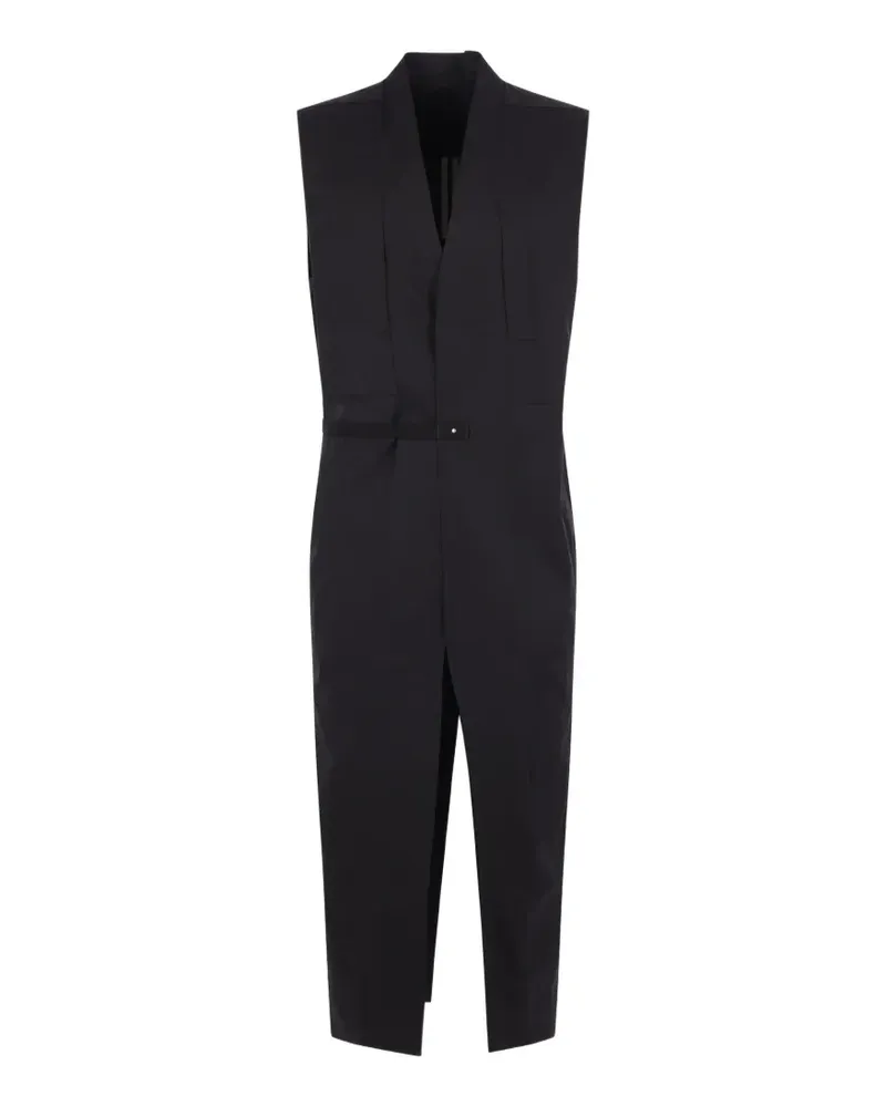 Rick Owens sleeveless belted coat - Schwarz Schwarz