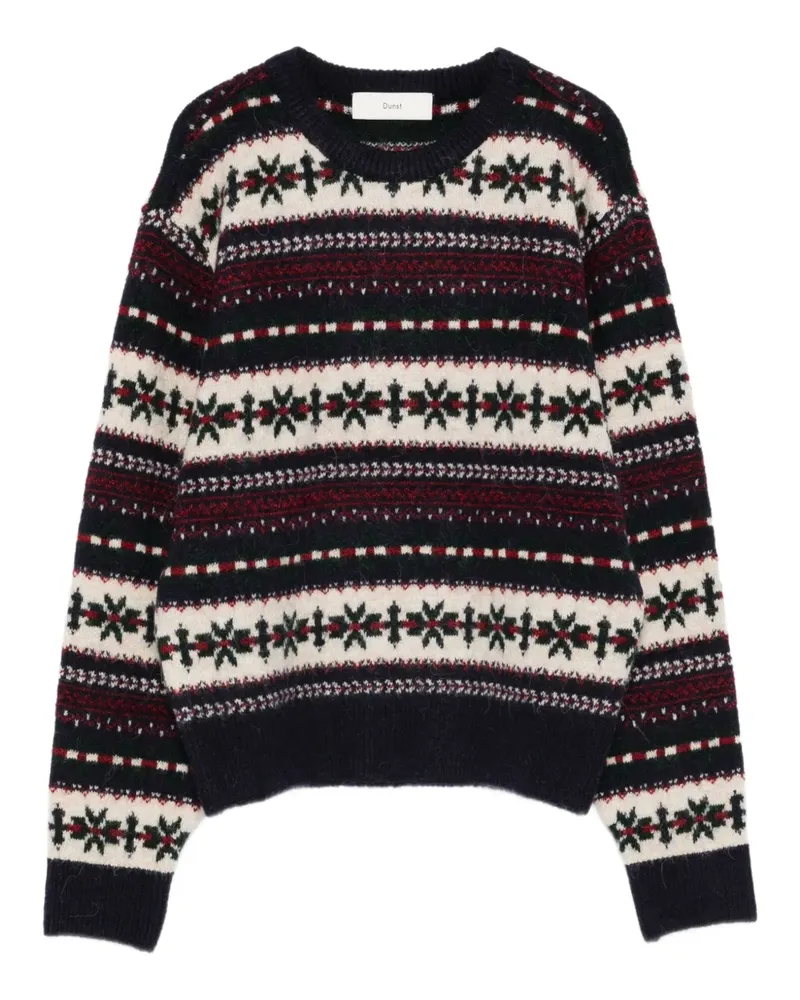 Dunst Pullover mit Fairisle-Muster - Blau Blau