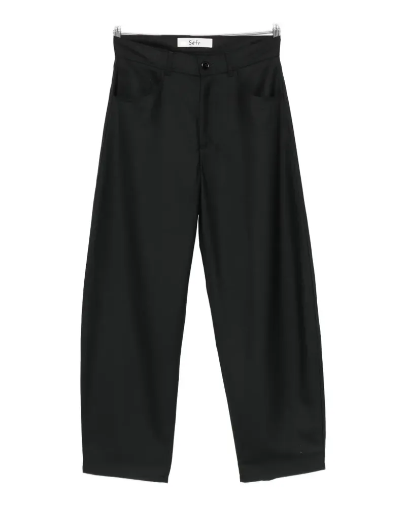 Séfr Gino belt-loop trousers - Schwarz Schwarz