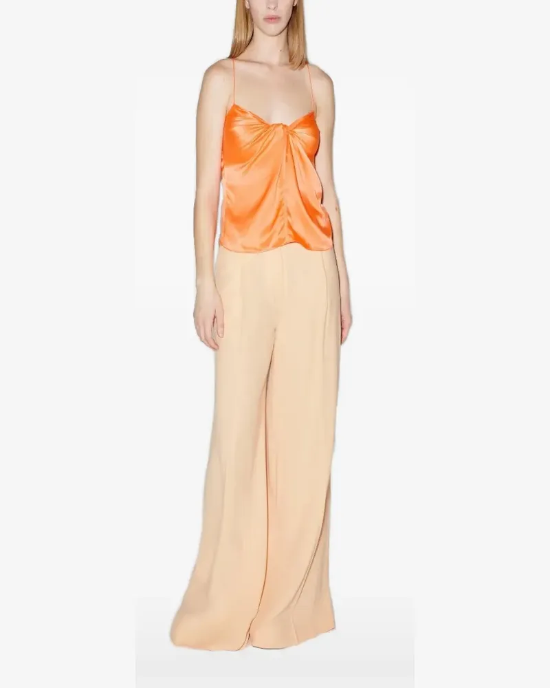 Rosetta Getty twist-front tank top - Orange Orange