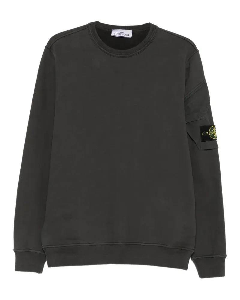 Stone Island logo-patch pocket sweatshirt - Grau Grau