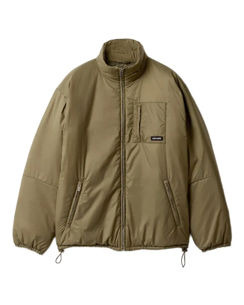 Miu Miu medium-weight ripstop down jacket - Grün Grün