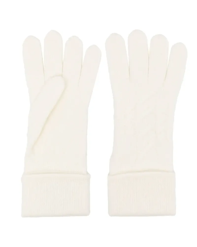 N.Peal Handschuhe aus Kaschmir - Weiß Weiß