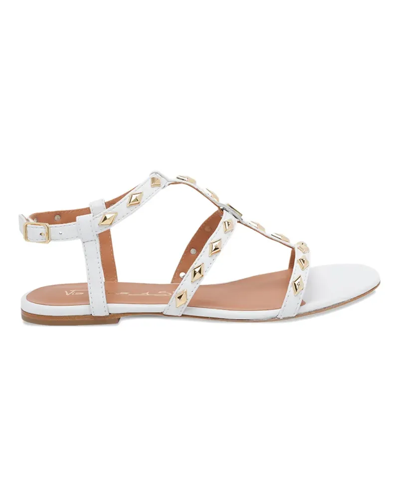 Via Roma 15 Sandalen mit Nieten - Weiß Weiß